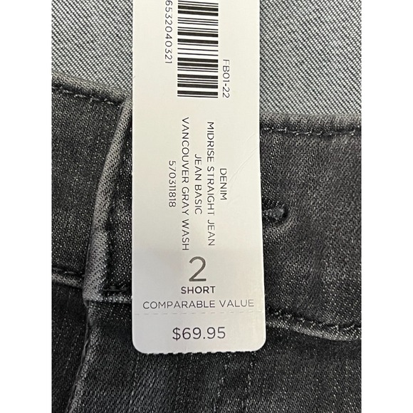 Chicos Straight Leg‎ Jean Size 2 Short L Vancouver Gray Wash Denim Mid Rise NWT - Picture 10 of 14